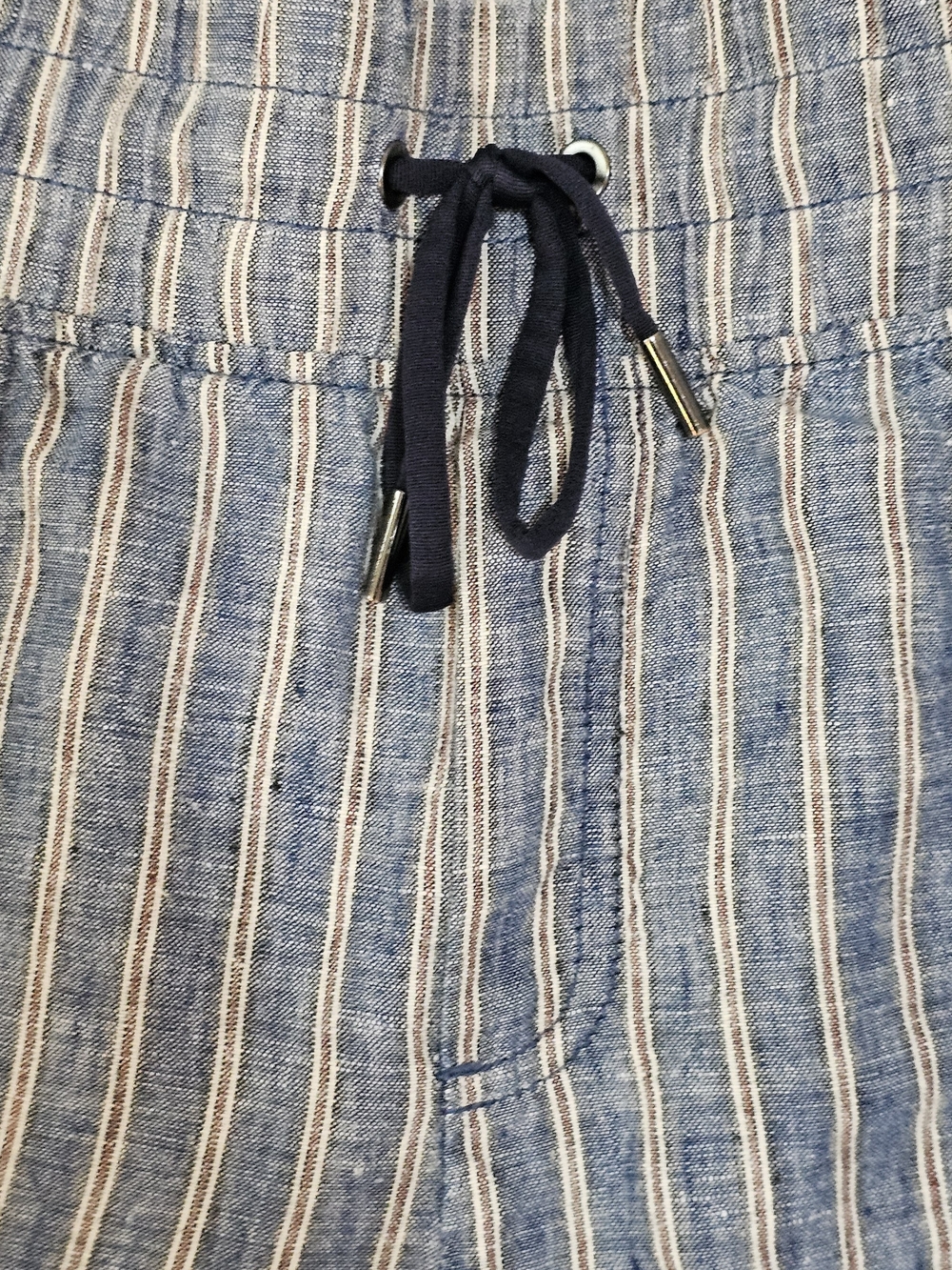 Athleta Cabo Linen 4" Striped Shorts Size 12 SU19 - Picture 5 of 14